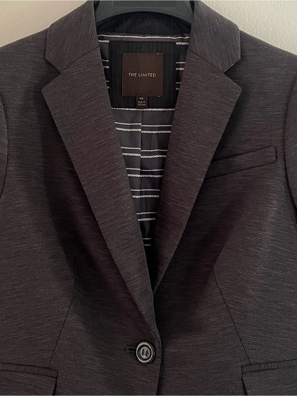 The Limited Gray Blazer Classic Capsule Wardrobe Business Casual Office Workwear